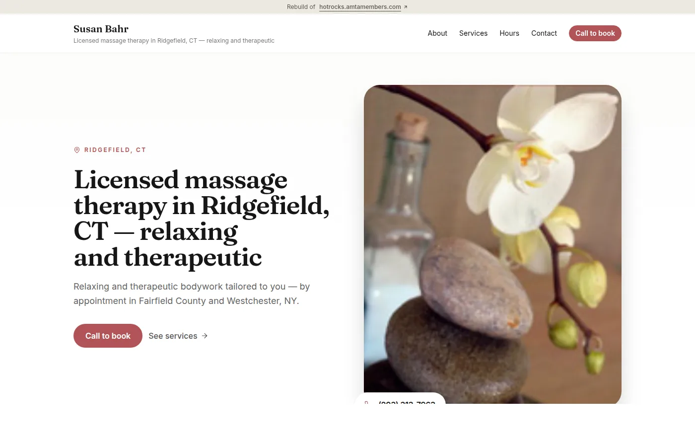 Rebuilt site for Susan Bahr